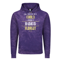 Cloud Purple i raised a badass florist Vintage Hoodie - artisFamous