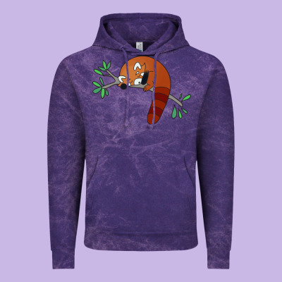 Red Panda Sleeping Vintage Hoodie Designed By Artisfamous