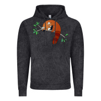 Vintage Black red panda sleeping Vintage Hoodie - artisFamous