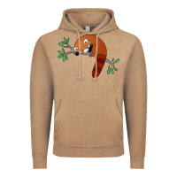 Vintage Coffee red panda sleeping Vintage Hoodie - artisFamous
