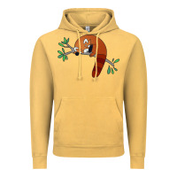 Vintage Mustard red panda sleeping Vintage Hoodie - artisFamous