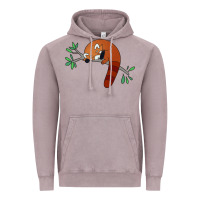 Vintage Zinc red panda sleeping Vintage Hoodie - artisFamous