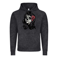 Vintage Black sugar skull lady Vintage Hoodie - artisFamous