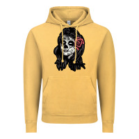 Vintage Mustard sugar skull lady Vintage Hoodie - artisFamous
