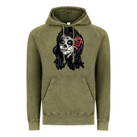 Vintage Olive sugar skull lady Vintage Hoodie - artisFamous