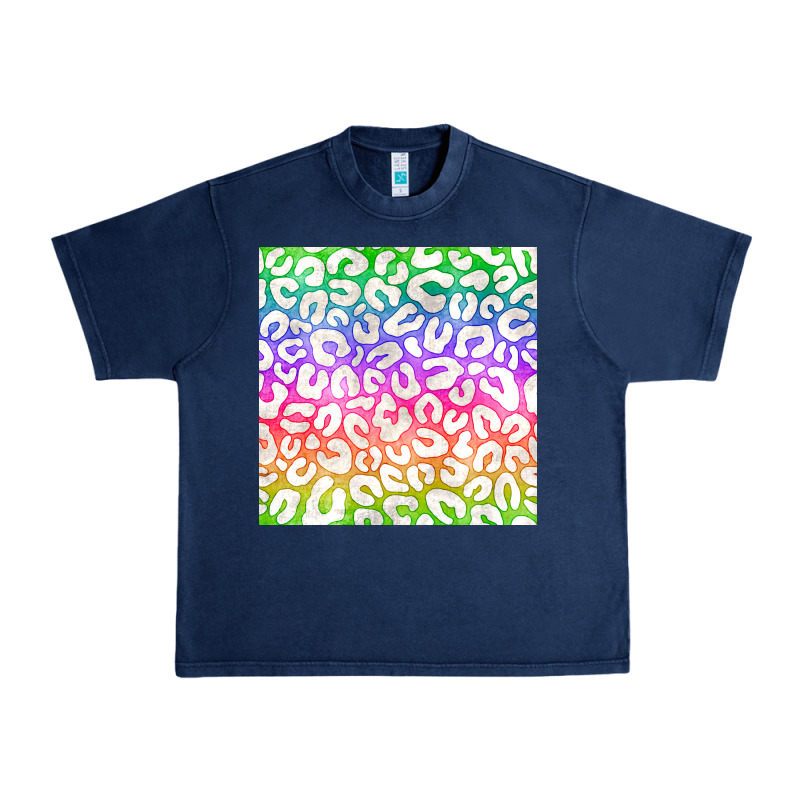 Watercolor Rainbow Leopard Seamless Pattern Urban Heavy Tee by BundleAndBundleShop | Teevron