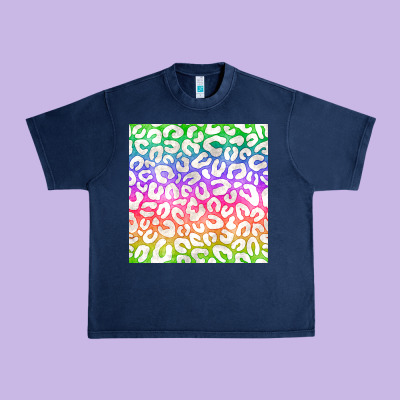 Watercolor Rainbow Leopard Seamless Pattern Urban Heavy Tee Designed By Bundleandbundleshop