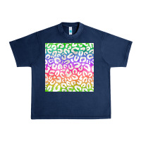 Navy watercolor rainbow leopard seamless pattern Urban Heavy Tee - BundleAndBundleShop