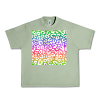 Oil Green watercolor rainbow leopard seamless pattern Urban Heavy Tee - BundleAndBundleShop