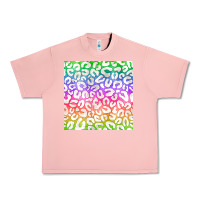 Salmon watercolor rainbow leopard seamless pattern Urban Heavy Tee - BundleAndBundleShop