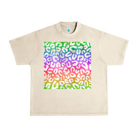 Sandshell watercolor rainbow leopard seamless pattern Urban Heavy Tee - BundleAndBundleShop