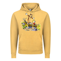 Vintage Mustard calvin and hobbes bill watterson Vintage Hoodie - artisFamous