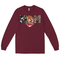 Burgundy mom cow Long Sleeve Tee - CowhideDigitalArt