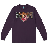 Plum mom cow Long Sleeve Tee - CowhideDigitalArt