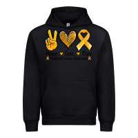 Black peace love cure childhood cancer Urban Hoodie - Jasminsmagicworld