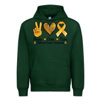 Forest Green peace love cure childhood cancer Urban Hoodie - Jasminsmagicworld
