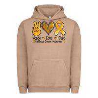 Pigment Burro peace love cure childhood cancer Urban Hoodie - Jasminsmagicworld