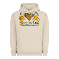 Pigment French Oak peace love cure childhood cancer Urban Hoodie - Jasminsmagicworld