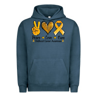 Pigment Midnight Navy peace love cure childhood cancer Urban Hoodie - Jasminsmagicworld