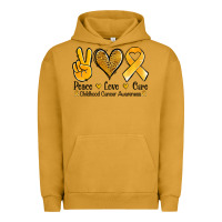 Pigment Peanut Butter peace love cure childhood cancer Urban Hoodie - Jasminsmagicworld