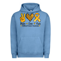Pigment Pebble Blue peace love cure childhood cancer Urban Hoodie - Jasminsmagicworld