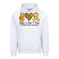 Peace Love Cure Childhood Cancer Urban Hoodie | Teevron