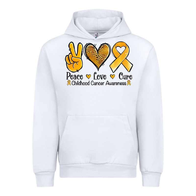 Peace Love Cure Childhood Cancer Urban Hoodie by Jasminsmagicworld | Teevron