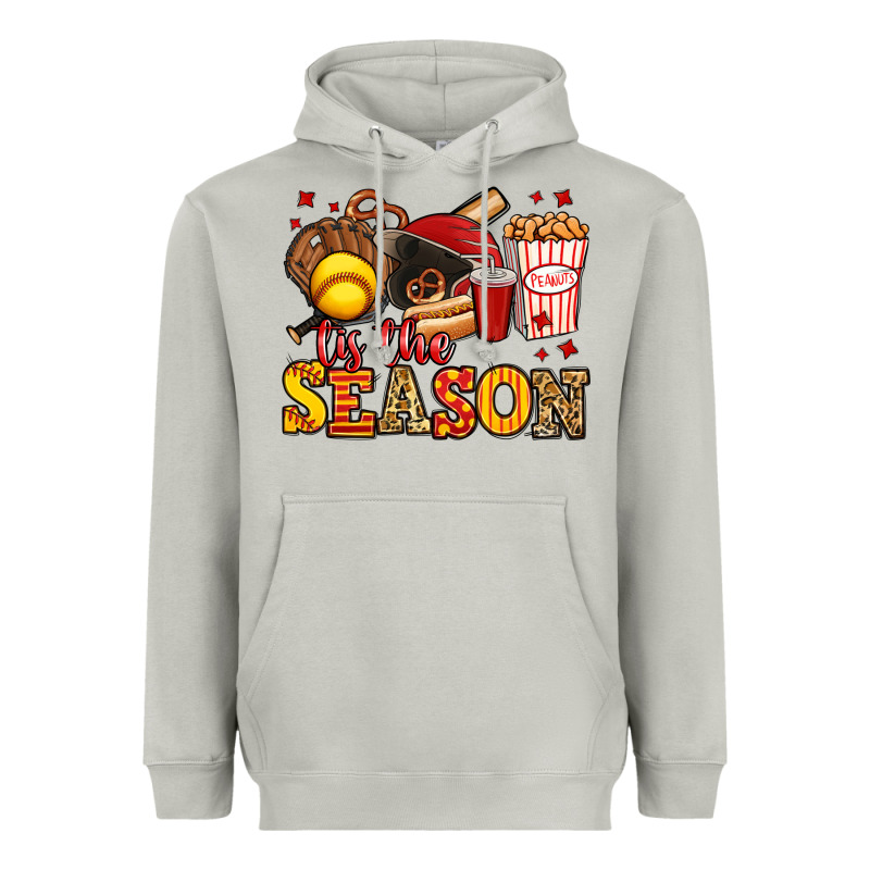 Tis The Season Softball Heavyweight Hoodie by Jasminsmagicworld | Teevron