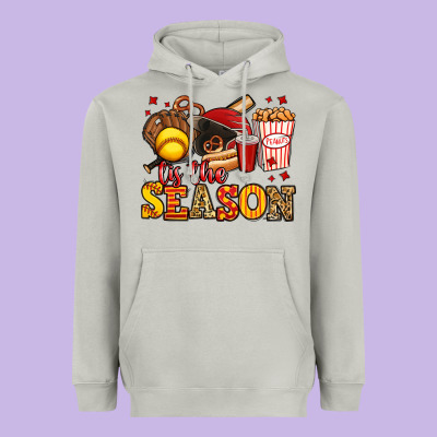 Tis The Season Softball Heavyweight Hoodie Designed By Jasminsmagicworld