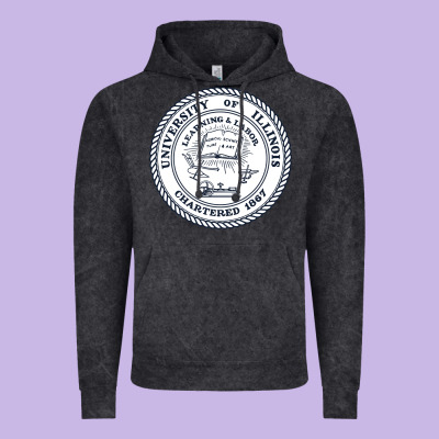 University Of Illinois Vintage Hoodie Designed By Artisfamous