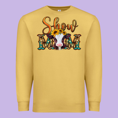Show Mom Baby Cow Premium Sweatshirt Designed By Jasminsmagicworld