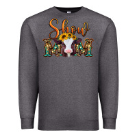 Charcoal Heather show mom baby cow Premium Sweatshirt - Jasminsmagicworld