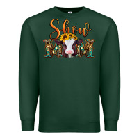 Sports Green show mom baby cow Premium Sweatshirt - Jasminsmagicworld