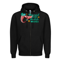 Black mermaid kisses starfish wishes Zipper Hoodie - JahusDesignShop