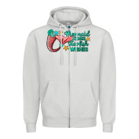 Dove Grey mermaid kisses starfish wishes Zipper Hoodie - JahusDesignShop