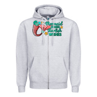 Heather Grey mermaid kisses starfish wishes Zipper Hoodie - JahusDesignShop