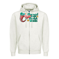 Oatmeal Heather mermaid kisses starfish wishes Zipper Hoodie - JahusDesignShop