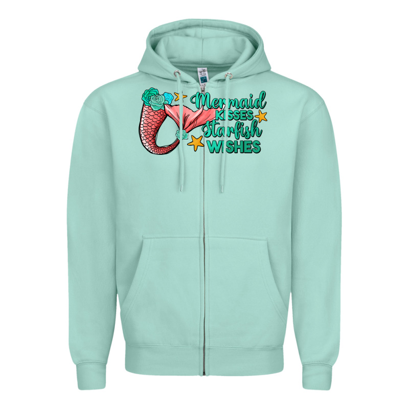 Mermaid Kisses Starfish Wishes Zipper Hoodie by JahusDesignShop | Teevron