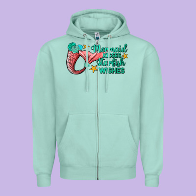 Mermaid Kisses Starfish Wishes Zipper Hoodie Designed By Jahusdesignshop