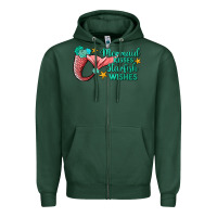 Sports Green mermaid kisses starfish wishes Zipper Hoodie - JahusDesignShop
