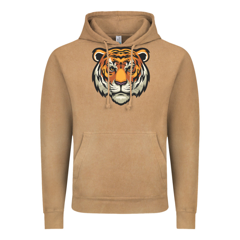 Tiger Vector Face Vintage Hoodie by artisFamous | Teevron