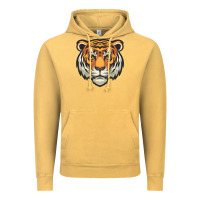 Vintage Mustard tiger vector face Vintage Hoodie - artisFamous