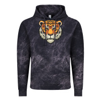 Cloud Black tiger vector face Vintage Hoodie - artisFamous