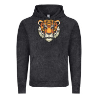Vintage Black tiger vector face Vintage Hoodie - artisFamous