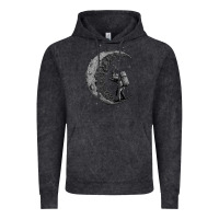 Vintage Black digging the moon Vintage Hoodie - artisFamous