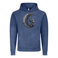Vintage Denim digging the moon Vintage Hoodie - artisFamous