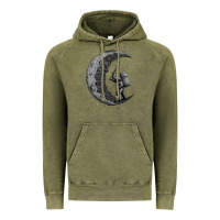 Vintage Olive digging the moon Vintage Hoodie - artisFamous