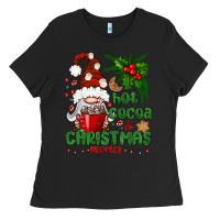 Black Hot Cocoa And Christmas Movie Ladies Tee - BundleAndBundleShop