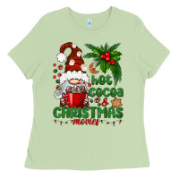 Matcha Hot Cocoa And Christmas Movie Ladies Tee - BundleAndBundleShop