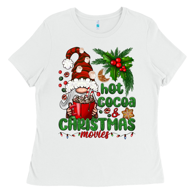 Hot Cocoa And Christmas Movie Ladies Tee by BundleAndBundleShop | Teevron